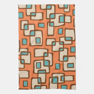 Retro Mid Century Modern Tea Towel