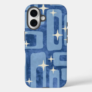 Retro Mid Century Modern Tie Dye Abstract Pattern iPhone 16 Case