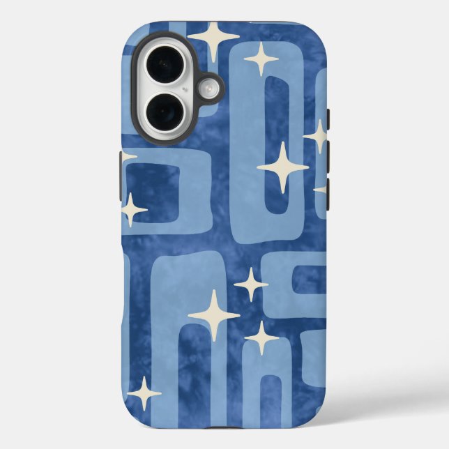 Retro Mid Century Modern Tie Dye Abstract Pattern Case-Mate iPhone Case (Back)