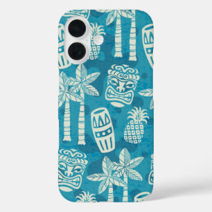 Retro Mid Century Modern Tiki Pattern iPhone 16 Case