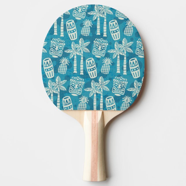Retro Mid Century Modern Tiki Pattern Ping Pong Paddle (Front)