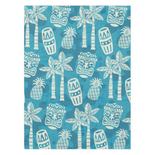Retro Mid Century Modern Tiki Pattern Tablecloth
