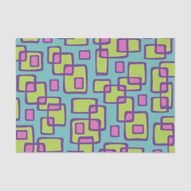 Retro Mid Century Modern Tissue Paper (Front)