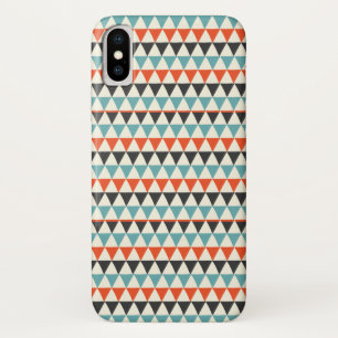Retro Mid-Century Modern Triangle Pattern iPhone X Case