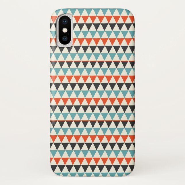Retro Mid-Century Modern Triangle Pattern Case-Mate iPhone Case (Back)