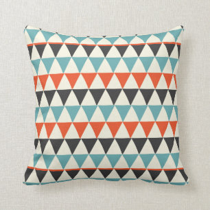 Retro Mid-Century Modern Triangle Pattern Cushion