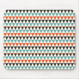 Retro Mid-Century Modern Triangle Pattern Mouse Pad