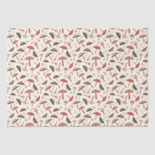 Retro Mid-Century Mushrooms Nature-Inspired Tissue Paper