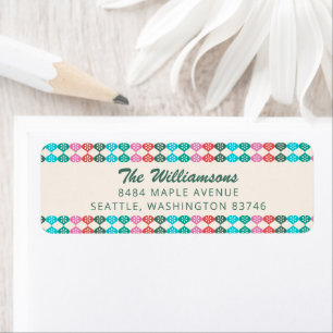 Retro Mid Mod Atomic Colorful Return Address Label