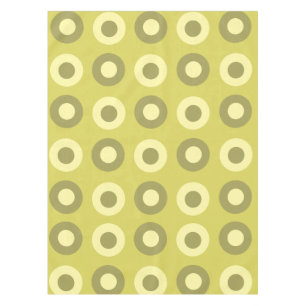 Retro MidCentury Dots Chartreuse Tablecloth