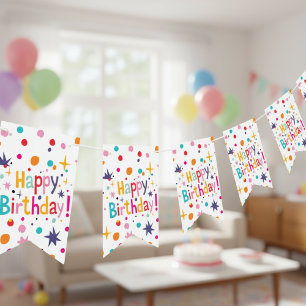 Retro Midcentury Modern Birthday Bunting