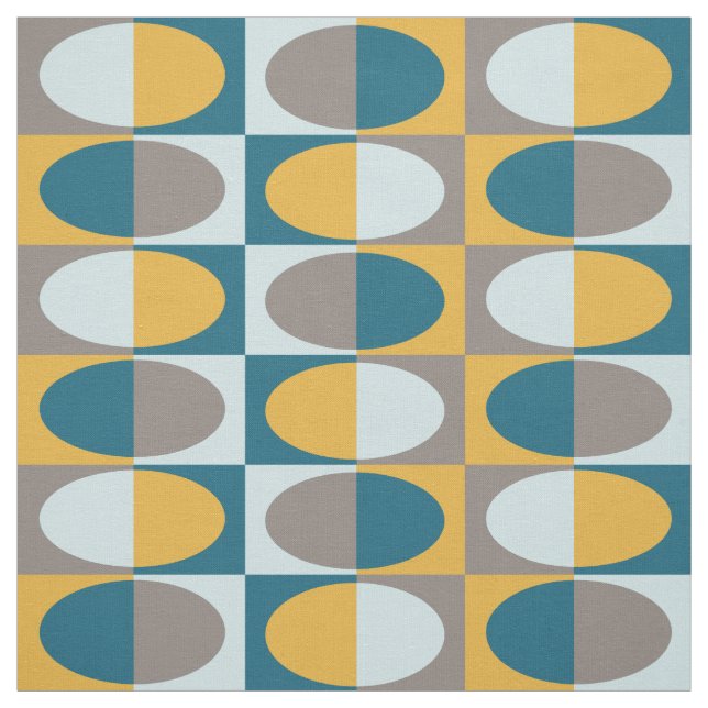 Retro MidCentury Oval pattern 2 Fabric (Swatch)