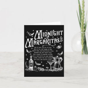 Retro Midnight Margaritas Funny Halloween Magical  Card