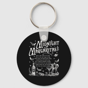 Retro Midnight Margaritas Funny Halloween Magical Key Ring