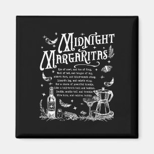 Retro Midnight Margaritas Funny Halloween Magical  Magnet