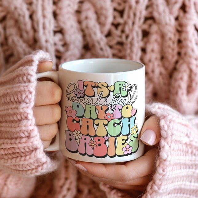 Retro Midwife, OBGYN,  Labour & Delivery Nurse Mug (Creator Uploaded)