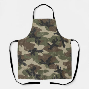 Retro Military Camouflage Pattern Apron