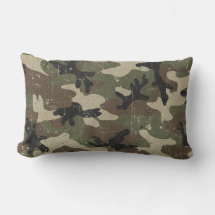 Retro Military Camouflage Pattern Lumbar Cushion