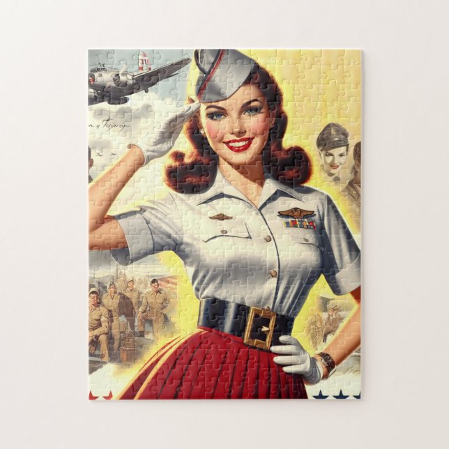 Retro Military Pin-up Jigsaw Puzzle (Vertical)