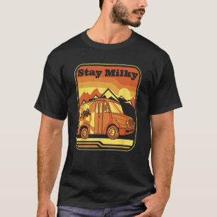 Retro Milk Milky Farmer Farm Dairy Cow Vintage Mi T-Shirt
