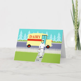 Retro Milkman Father's Day Card