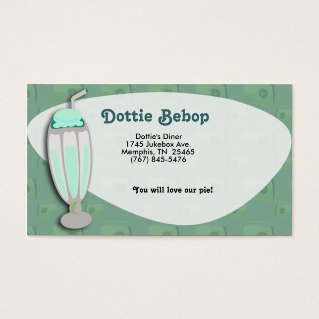 Retro Milkshake Malt Shop Fun Retro Art  (Front)