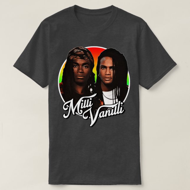 Retro Milli Vanilli Tribute T-Shirt (Design Front)