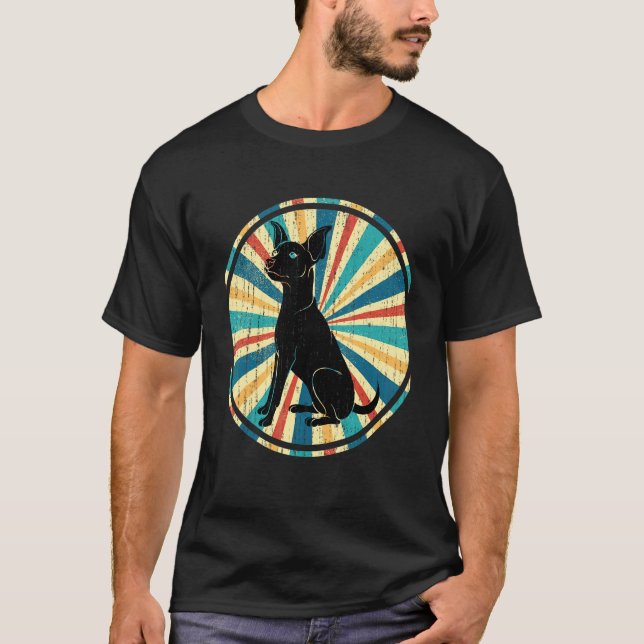 Retro Min Pinscher T-Shirt (Front)
