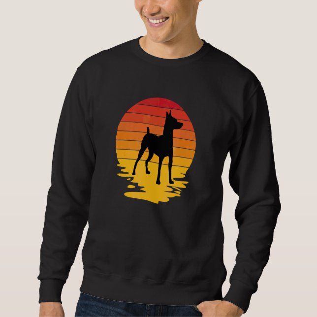 Retro Miniature Pinscher Min Pin Sweatshirt (Front)