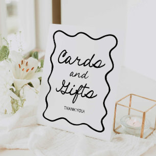 Retro Minimal Bridal Shower Cards and Gifts Sign