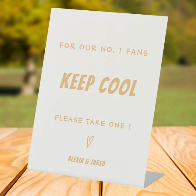 Retro Minimalist Number One Fans Wedding Sign (Creator Uploaded)