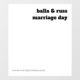 Retro Minimalist Wedding Photo Backdrop Design