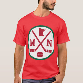 Retro Minnesota Hockey Emblem Vintage MN T-Shirt
