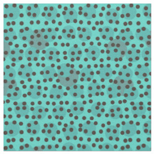 Retro Mint Chocolate Mid-Century Polka Fabric