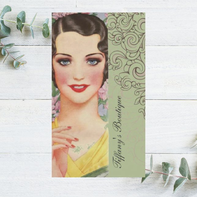 Retro Mint green great gatsby Parisian fashionista Business Card (Retro Mint green great gatsby Parisian fashionista Business Card)