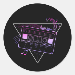 Retro Mix   Classic Round Sticker