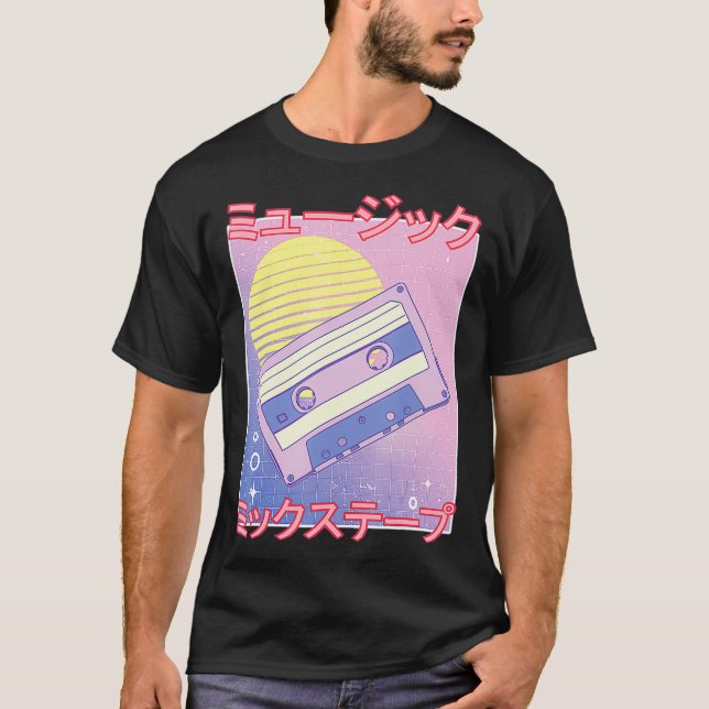 Retro Mix Tape 80s Vaporwave Aesthetic Japanese Ot T-Shirt (Front)