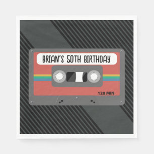 Retro Mixtape Party Napkin
