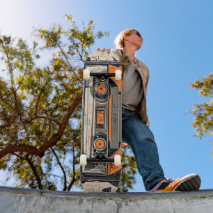 Retro Mixtape Skateboard Art for a Stylish Ride