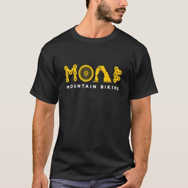 Retro Moab Slickrock Mountain Biking Mtb Trail Rid T-Shirt (Front)