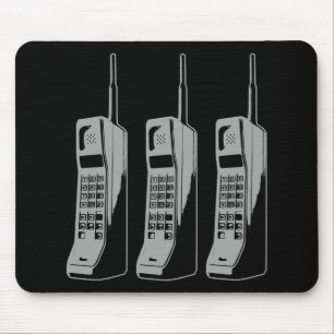 Retro Mobile Phone Graphic Mouse Pad