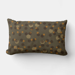 Retro Mocha Latte 1970s Bubble Dream Lumbar Cushion