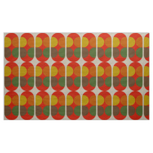 retro mod 60s 70s fabric pattern