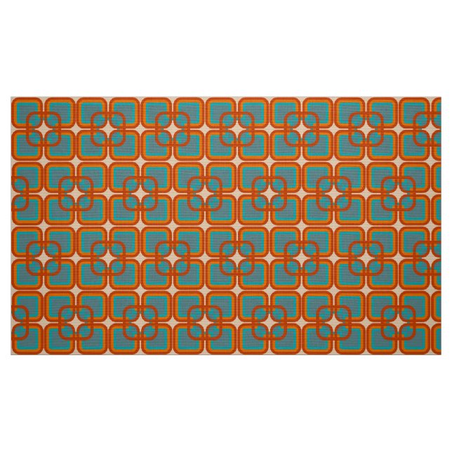 retro mod 60s 70s fabric pattern (Fat Quarter)