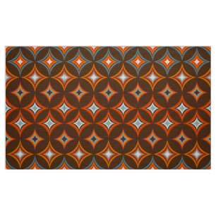 retro mod 60s 70s flower fabric pattern