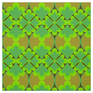 retro mod 60s 70s flower fabric pattern