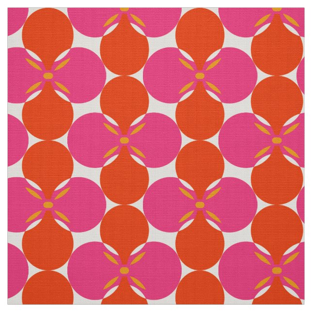 retro mod 60s 70s flower fabric pattern (Swatch)