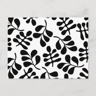 Retro MOD Black and White Pattern Postcard