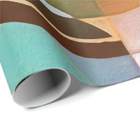Retro Mod Brown and Blue Grapic Circle Pattern