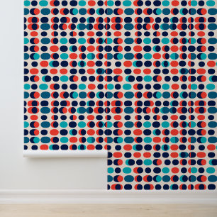 Retro Mod Capsules: Vibrant Geometric Pattern Wallpaper